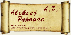 Aleksej Pupovac vizit kartica